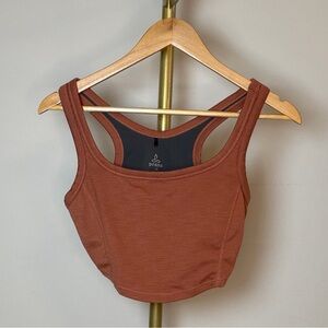 Prana Terracotta Ribbed Sports Bra | Size XS |